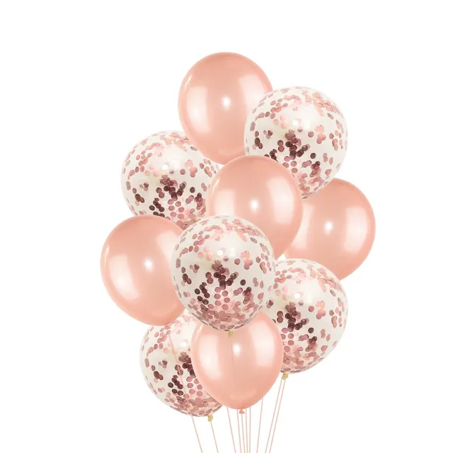 Rose Gold set of inflatable balloons