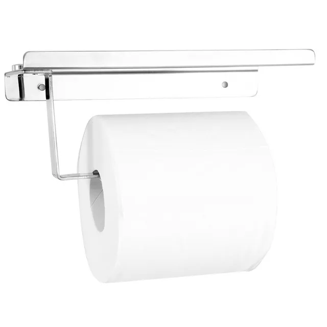 Toilet paper holder with telephone stand