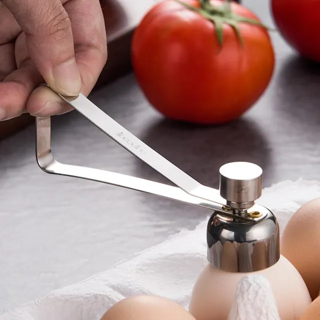 Practical metal opener to remove the tip of the shell