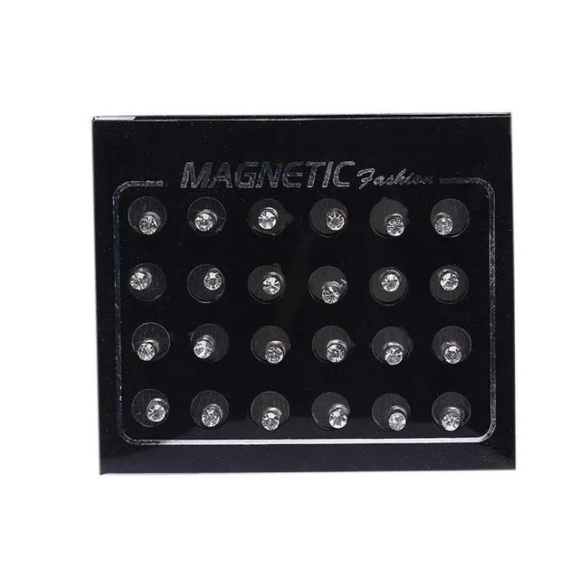 Magnetic stud earrings 12 pairs