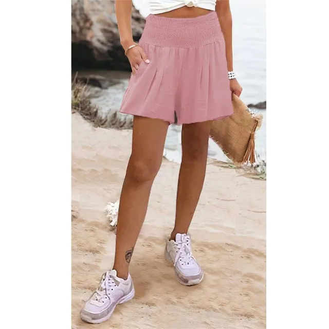 Women's Summer Breathable Shorts with High Waist and Fashion Colors