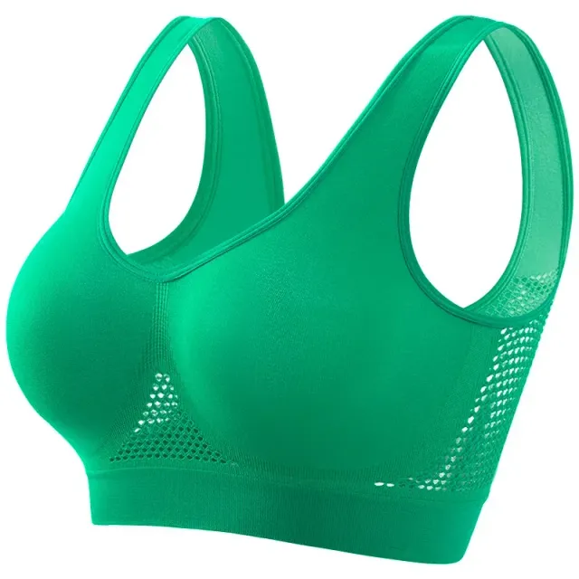 Women's breathable sports bra push-up without bones and pads