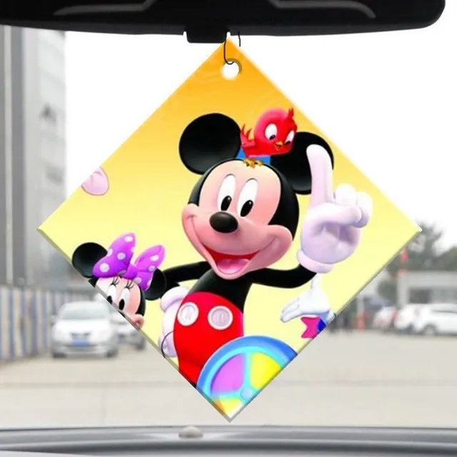 Modern car air freshener with Mickey Mouse Morton motif