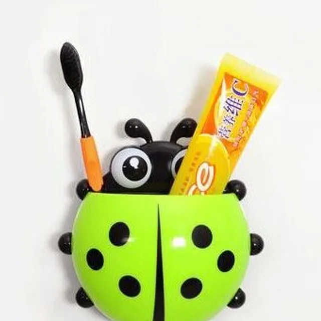 Brush holder in the shape of a ladybug J2507