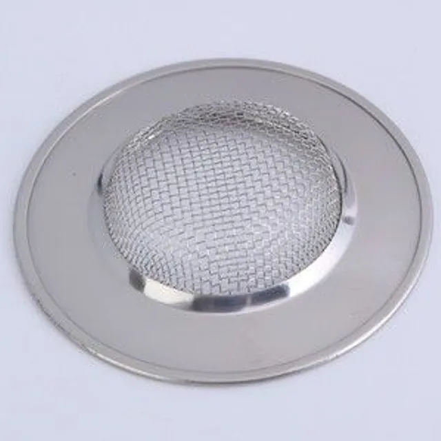 Stainless steel sieve for washbasins and showers