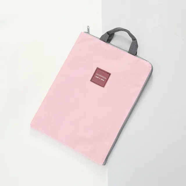 Large canvas A4 document bag for companies, students and offices