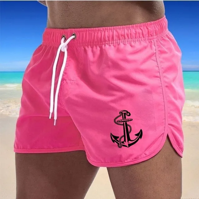 Men's original minimalist swim shorts with anchor print - various colours Lee