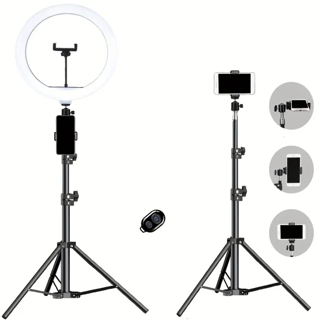 Circle selfie light 25,4 cm with stand on tripod