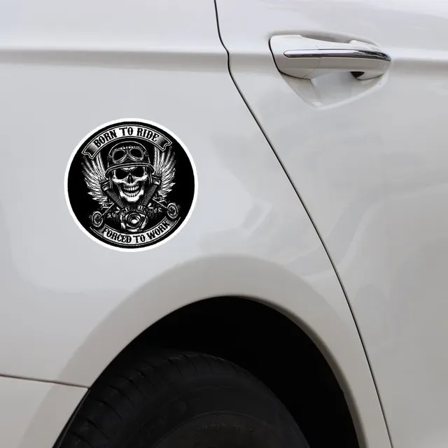 Sticker for a car with a skull