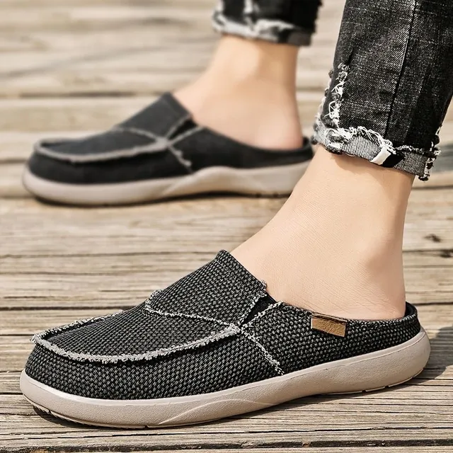 Men's canvas slippers: Slippers' comfort, canvas lightness - Walk through the days with ease