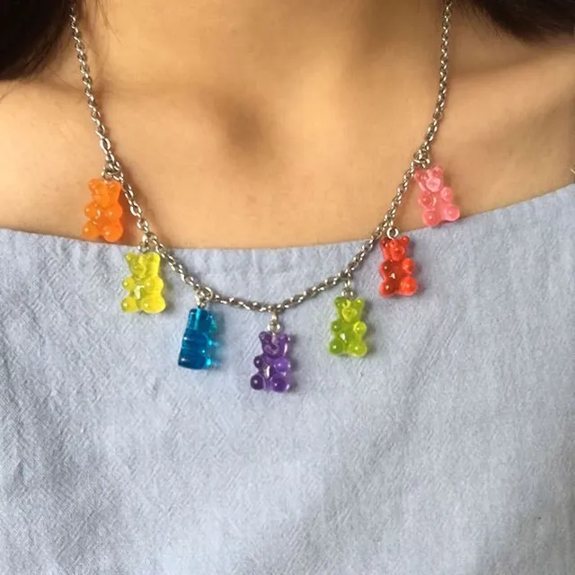 Necklace with gummy bears