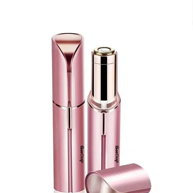 Travel electric razor for 1 AA battery for women Mini razor with rotating head Women's electric epilator in the shape of lipstick 9 cm