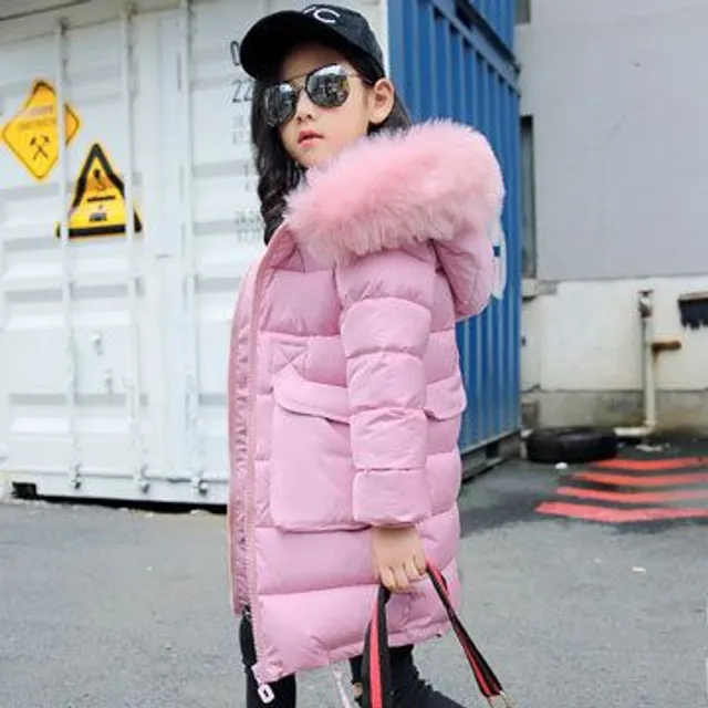 Girls coat with furry collar Lia