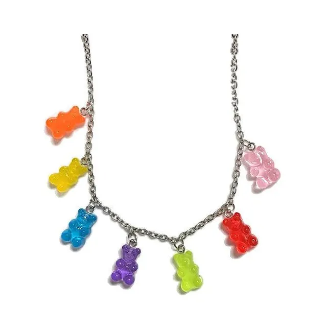 Necklace with gummy bears