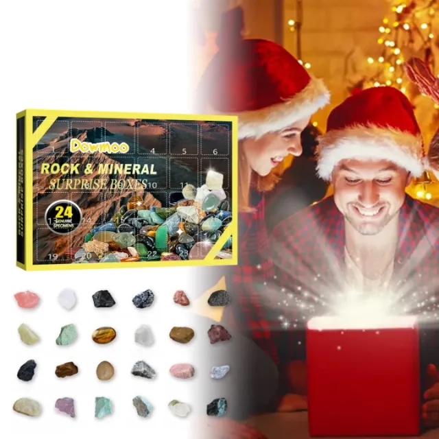 Adventskalender für Weihnachten - Mineralsteine