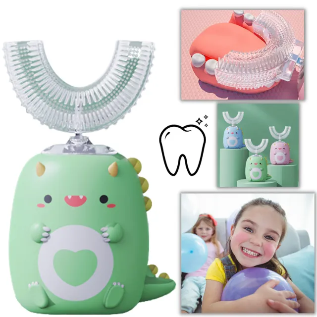 Elektrický zubní kartáček ve tvaru U pro děti