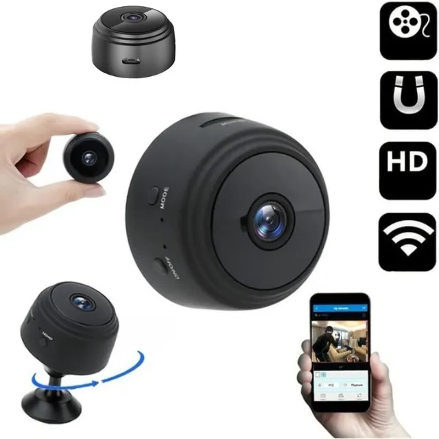 Miniature A9 WiFi 1080P HD network camera with voice recording and night vision for smart home security
