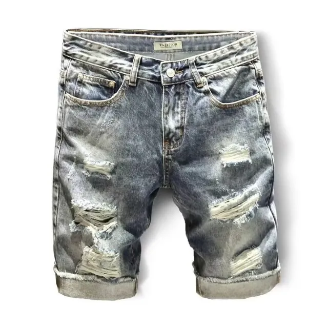 Pantaloni scurți din denim pentru bărbați de vară