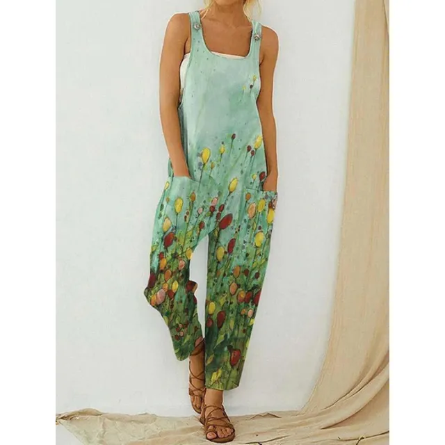 Ladies summer jumpsuit with pattern