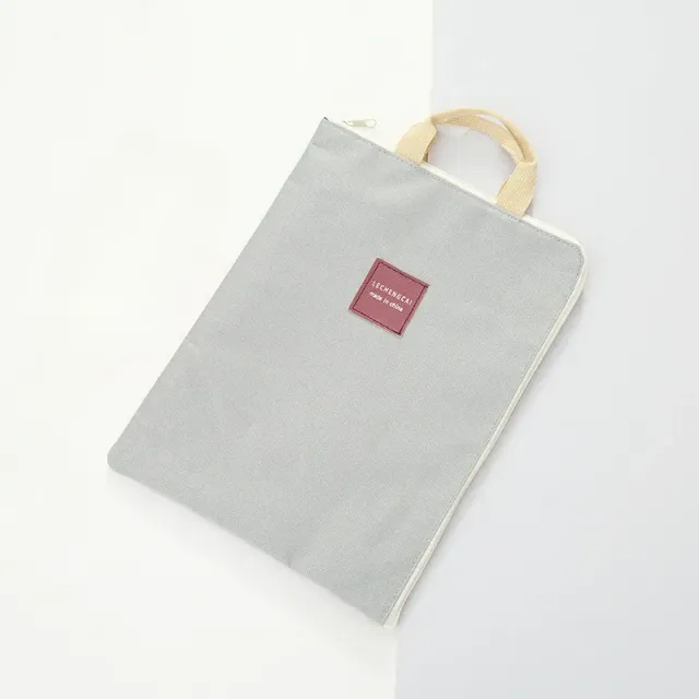 Large canvas A4 document bag for companies, students and offices