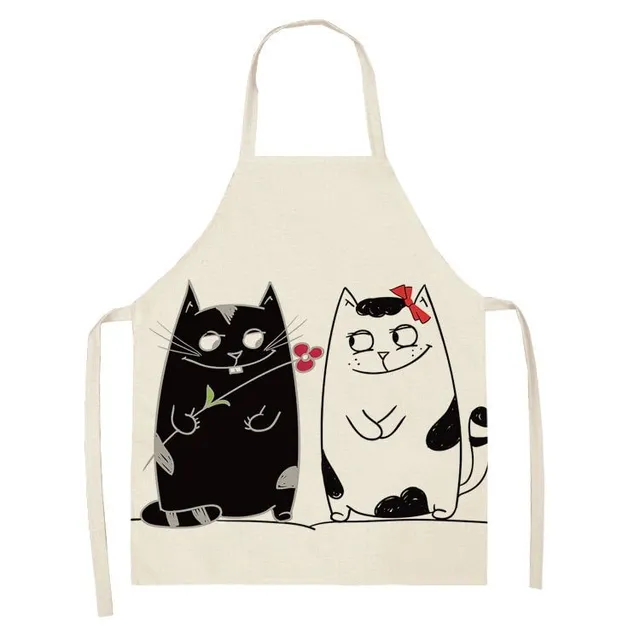 Stylish kitchen apron with cat motif Mini Me