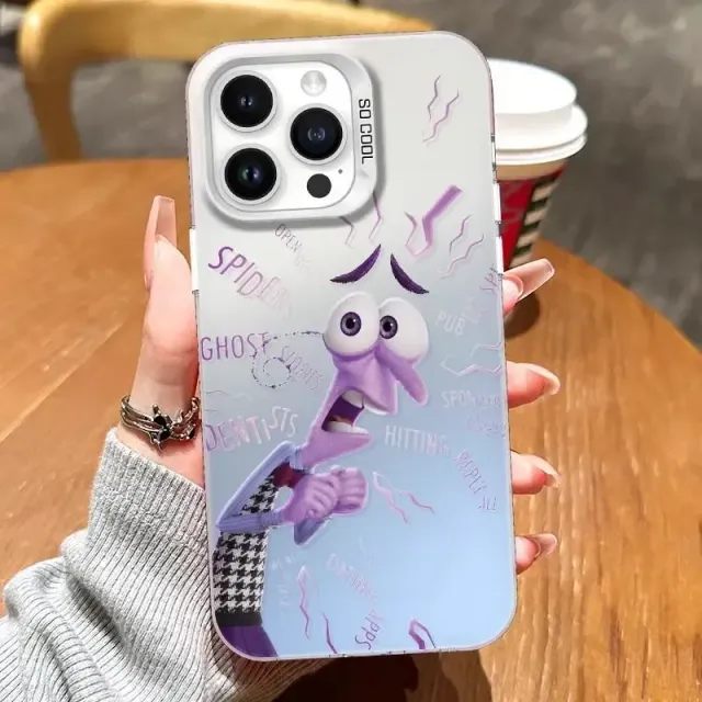 Husă drăguță și trendy pentru telefoanele iPhone cu diverse motive din desenele animate V în cap 2 - Inside Out 2