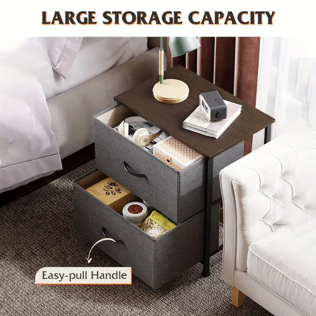 1pc Night Deposit Box With 2-layer Drawer, Large Capacity Storage Stand On Books, Free Standing Night Table, Resistance Storage Clothes, Storage Furniture Pro Houses Do Bedrooms, Bathrooms, Offices, Chambers