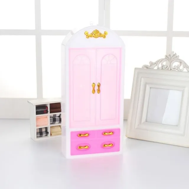 Pink cupboard for dolls