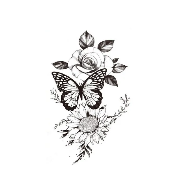 Dočasné tetovanie kvetov 0 Elida 9