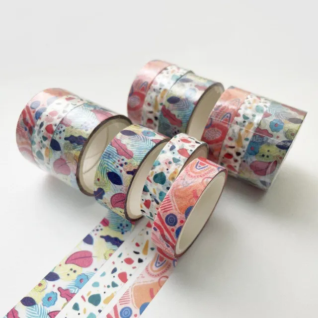 Modern trends popular original decorative self-adhesive tapes with pattern 3 pieces - different variants