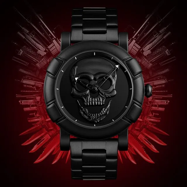 Men's trendy Brandt skull watch