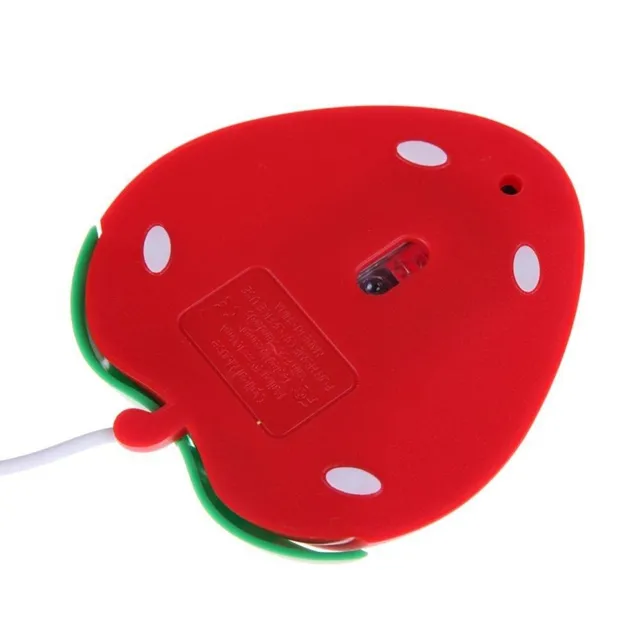 Strawberry-shaped USB computer mouse