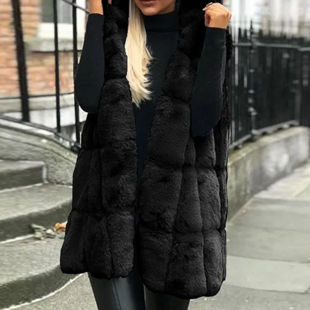 Women's luxury fur vest Virginia