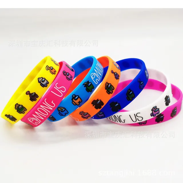 Children's silicone bracelets with a computer game theme