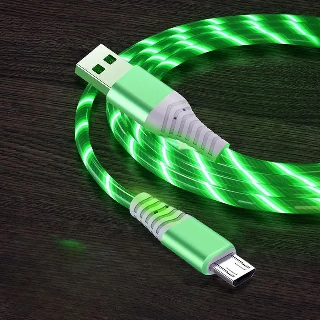 Rýchla nabíjačka USB s LED podsvietením - micro USB