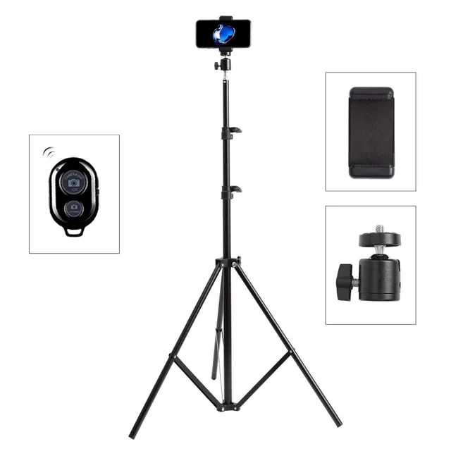 Portable selfie tripod with Bluetooth control