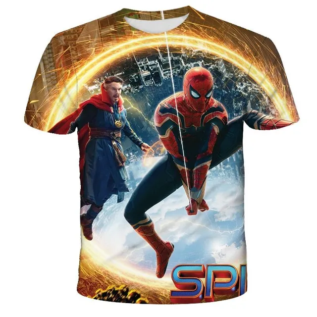 Koszulka dziecięca z krótkim rękawem i nadrukiem Spider-mana