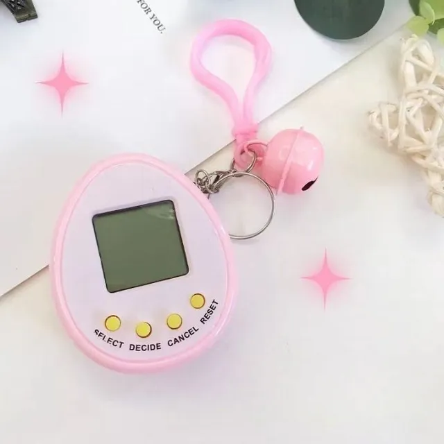 The game Tamagotchi in egg shape with different motives