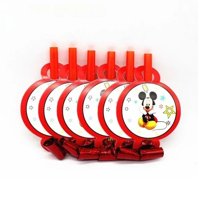 Disposable birthday decorations for children's party with Mickey Mouse motif