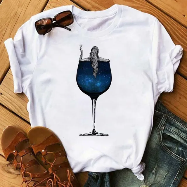 T-shirt da donna a tema vino