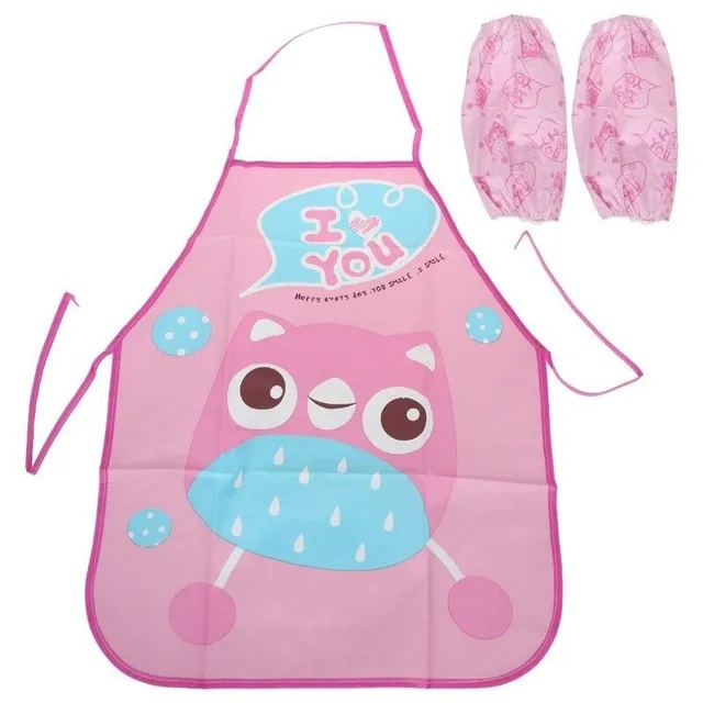 Children's kitchen apron with sleeves