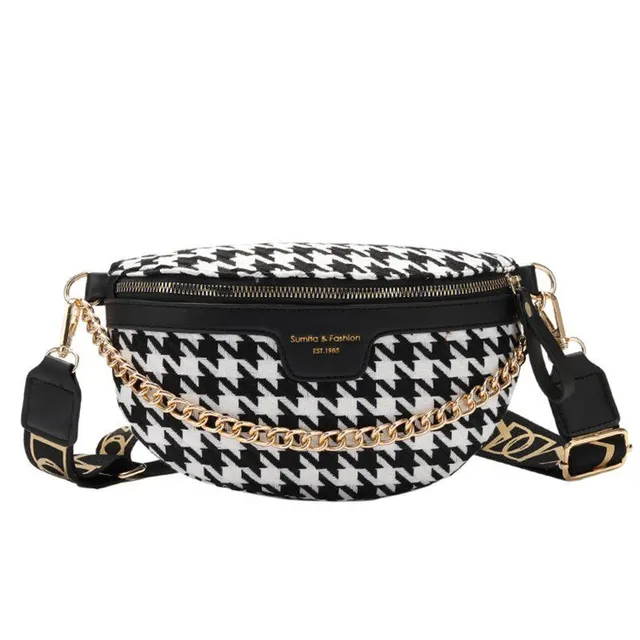 Women's fashion fanny pack decorated with chain