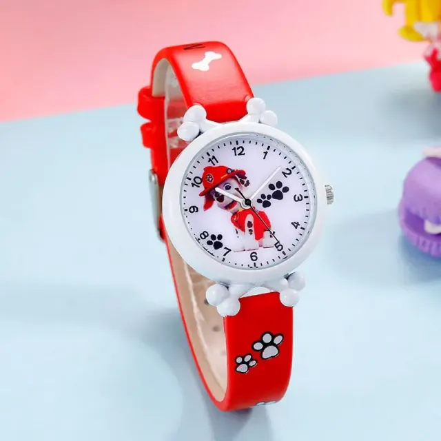 Baby analog watches in color according to heroes fairy tales Paw patrol