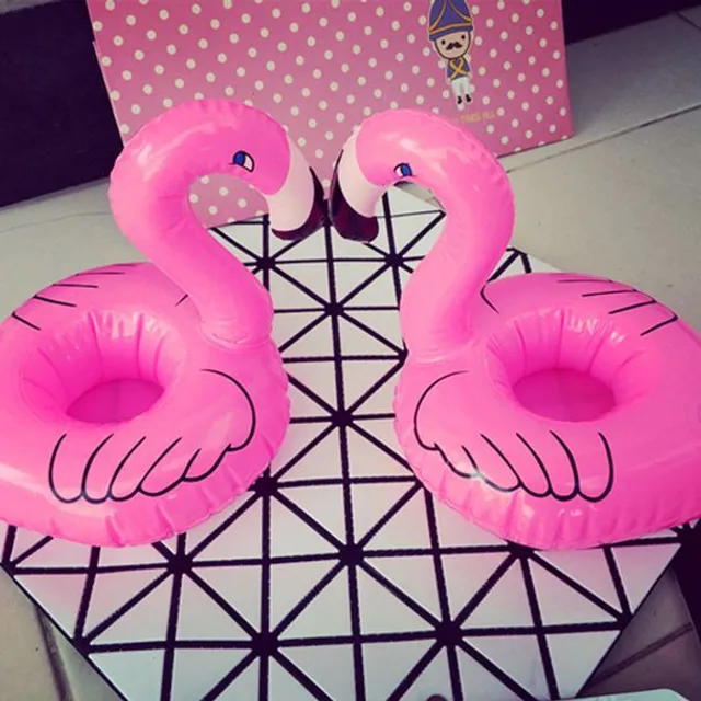 Stylish floating flamingo drink holder