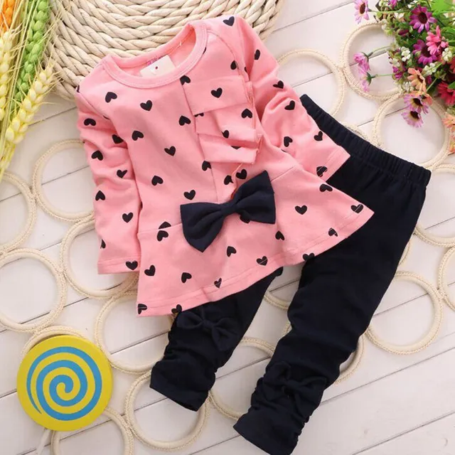 Girls cotton set with bow