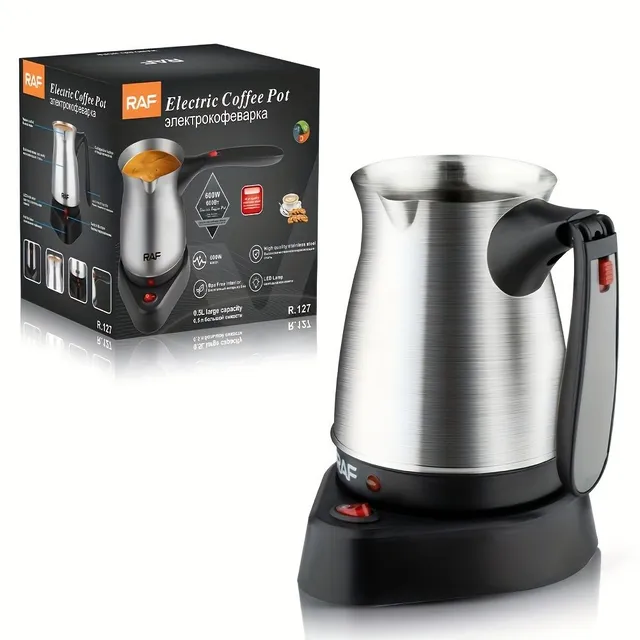 Electric stove for Turkish coffee 500 ml stainless steel with handle (EU plug)