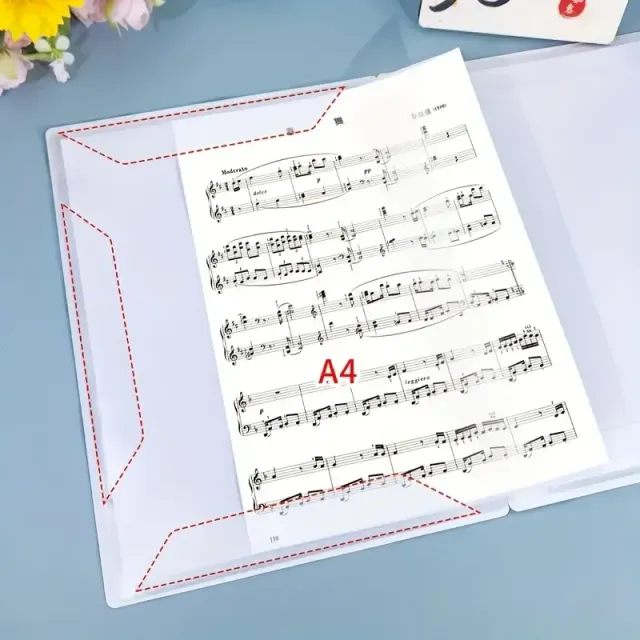 1 buc. 20 file 40 pagini A4 Dosar pentru Note Dosar Impermeabil pentru Prezentări Muzicale 4 Stiluri Opționale 24 cm * 32 cm / 9,45 inch * 12,6 inch