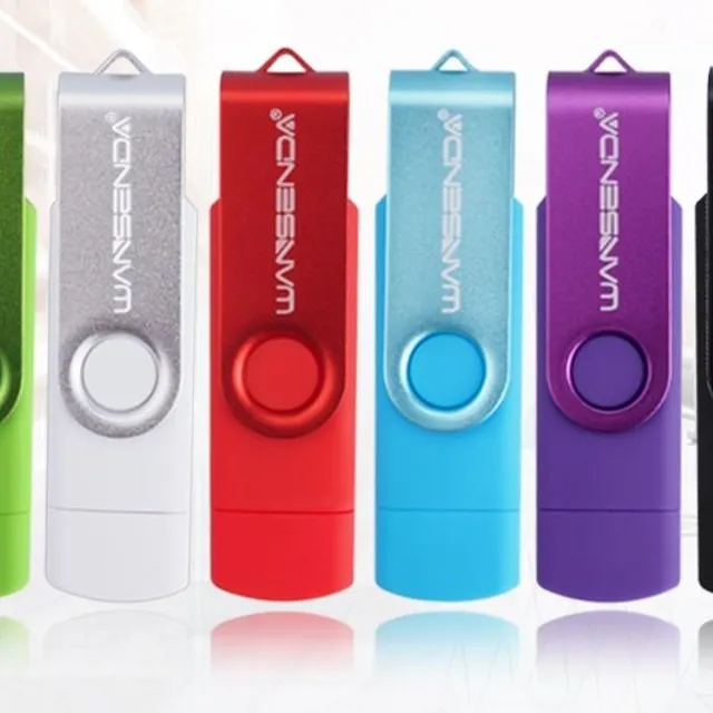 Pamięć flash USB 2 w 1 - 16 GB - 128 GB - 6 kolorów