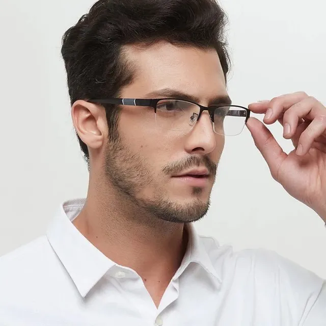 Ochelari de vedere pentru bărbați cu ramă semirigidă la modă
