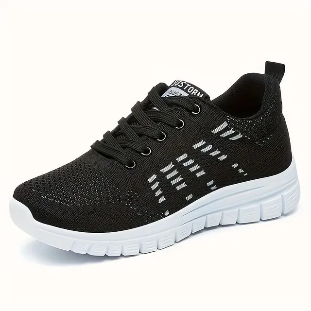 Women's colored sneakers on the platform, comfortable and breathable